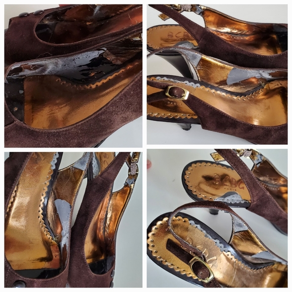 BCBG Brown Suede Heels Size 7.5 - Picture 12 of 12